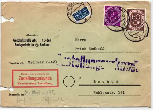 BRD Bund 125, 135 auf Brief als Mischfrankatur portogerecht #JX845