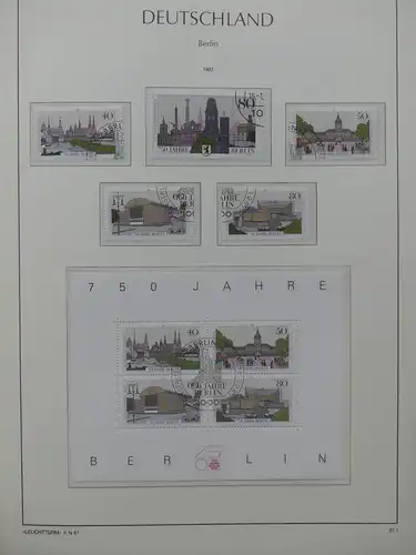 Berlin 1948-1990 gestempelt besammelt, KW ca. 3100 € im Leuchtturm Album #LY252