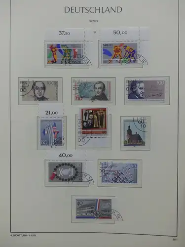 Berlin 1948-1990 gestempelt besammelt, KW ca. 3100 € im Leuchtturm Album #LY252