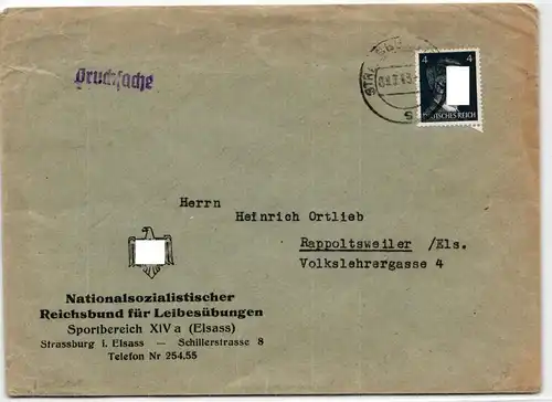 Deutsches Reich 783 auf Brief Reichsbund für Leibesübungen #KD174