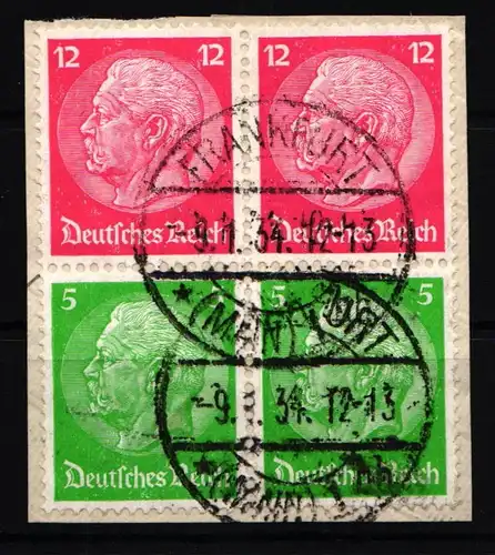 Deutsches Reich S 108 gestempelt 2x auf Briefstück #KD071