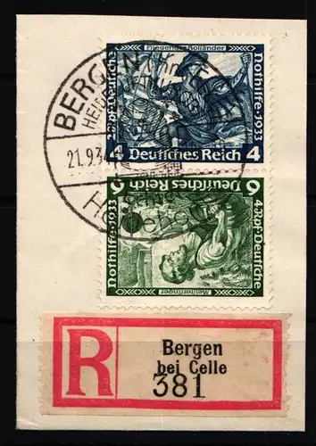 Deutsches Reich SK 19 gestempelt auf Briefstück #KD080