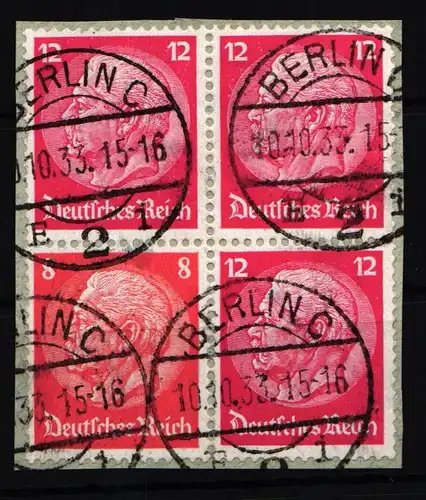Deutsches Reich W 46 gestempelt auf Briefstück #KD072
