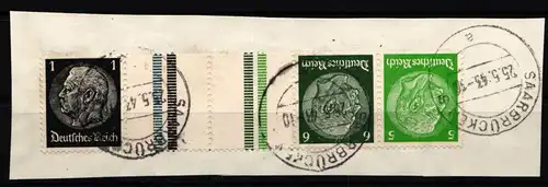 Deutsches Reich KZ 35 gestempelt auf Briefstück #KD086