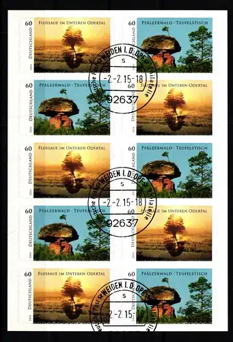 BRD Bund 3080-3081 gestempelt als Folienblatt #KA684