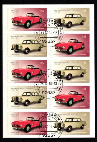 BRD Bund 3147-3148 gestempelt als Folienblatt #KA722