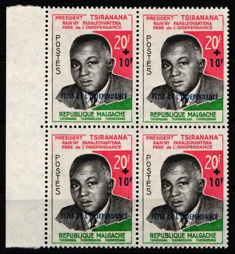 Madagaskar 466 postfrisch Vierereinheit #KA220
