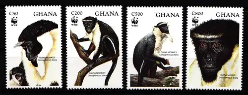 Ghana 1973-1976 postfrisch Affen #KA434