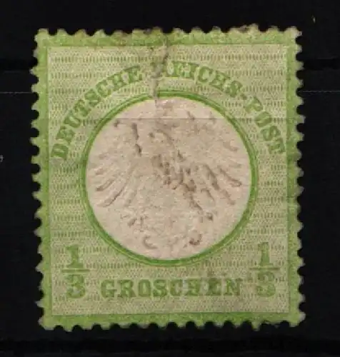 Deutsches Reich 2 ohne Gummi Einriss oben repariert #KB830