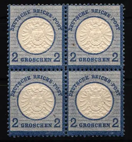 Deutsches Reich 20 postfrisch als Viererblock ungefaltet #KB849