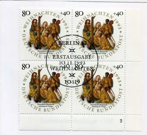 Bund AWO Markenheftchen mit 1707 Weihnachten Ersttagssonderstempel #IJ180