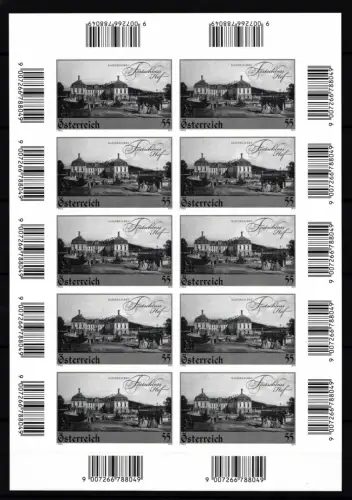 Österreich 2866 postfrisch als Schwarzdruck-Kleinbogen #JI843