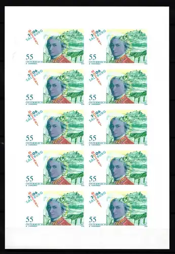 Österreich 2603 postfrisch als Bunddruck-Kleinbogen #JI839