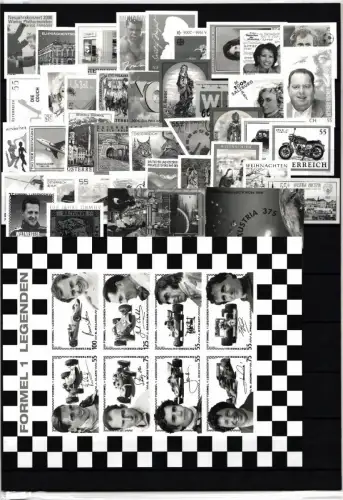 Österreich Jahrgang 2006 postfrisch Schwarzdrucke ohne Block 34 + 35 #JI871