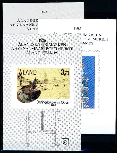 Aland Jahreszusammenstellungen 1984-1986 postfrisch #JI891