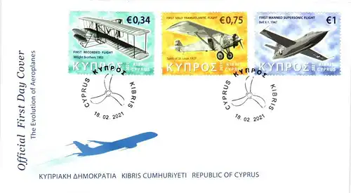 Zypern Jahrgang 2021 gestempelt als FDC Ersttagsonderstempel ohne 1473 #JI927