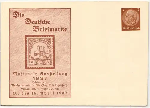 Deutsches Reich PP 122/ C 43 als Ganzsache ungebraucht #JX973