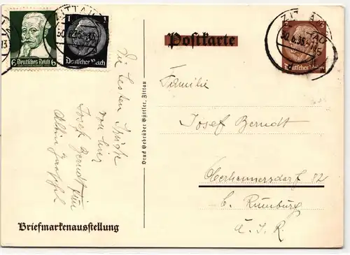 Deutsches Reich PP 122/ C 8 als Ganzsache gelaufen #JX975