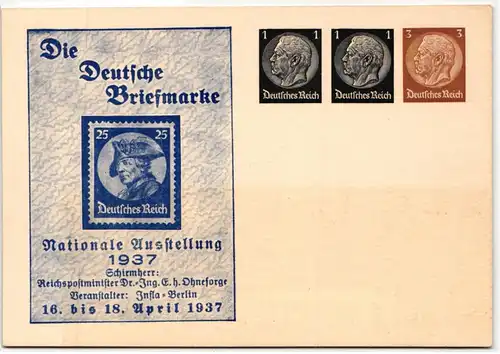 Deutsches Reich PP 136/ C 1 als Ganzsache ungebraucht #JX958