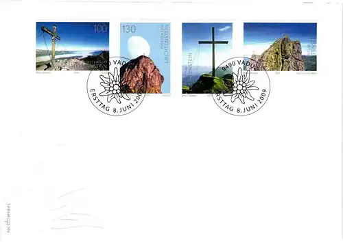 Liechtenstein Jahrgang 2009 gestempelt als FDC/ Ersttagsbriefe #JU681