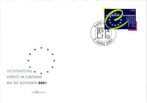 Liechtenstein Jahrgang 2001 gestempelt als FDC/ Ersttagsbriefe #JU673