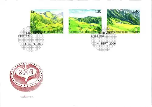 Liechtenstein Jahrgang 2006 gestempelt als FDC/ Ersttagsbriefe #JU678