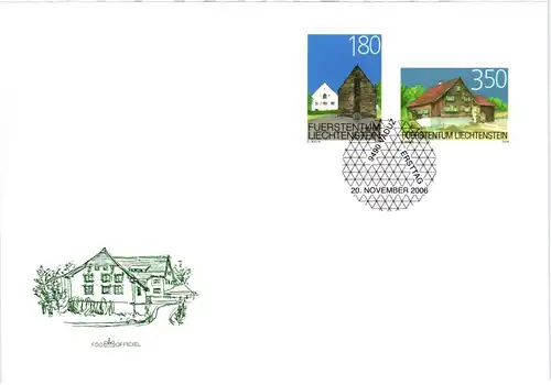 Liechtenstein Jahrgang 2006 gestempelt als FDC/ Ersttagsbriefe #JU678
