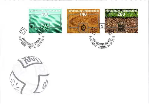 Liechtenstein Jahrgang 2010 gestempelt als FDC/ Ersttagsbriefe #JU682