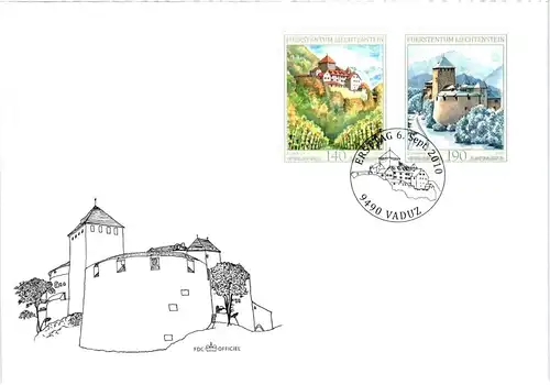 Liechtenstein Jahrgang 2010 gestempelt als FDC/ Ersttagsbriefe #JU682