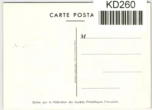Frankreich 881 auf Postkarte Tag der Briefmarke 1950 #KD260