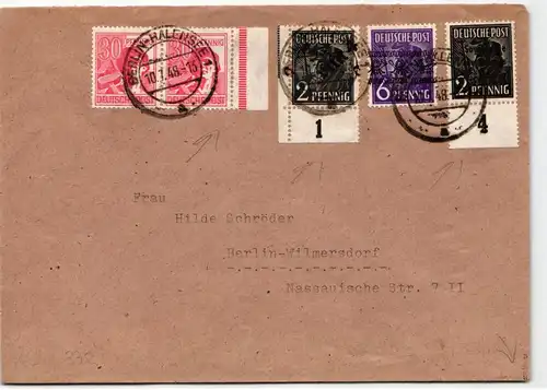 SBZ 166 u.a. auf Brief Berlin Vorläufer, geprüft Herbst BPP #KD252