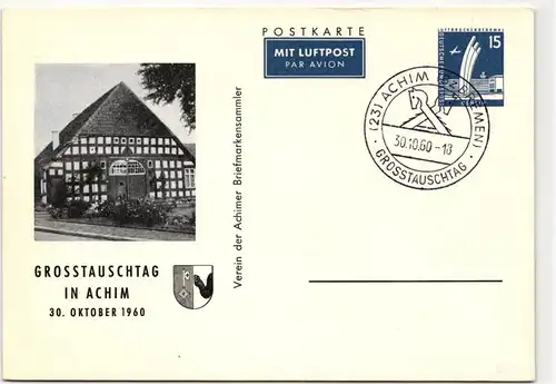 Berlin 15 Pfenning Privatganzsache Achim gestempelt #KD227