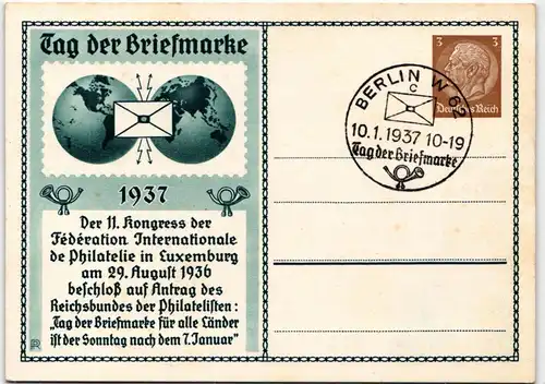 Deutsches Reich PP122/C30-02 als Ganzsache Tag der Briefmarke #KD389