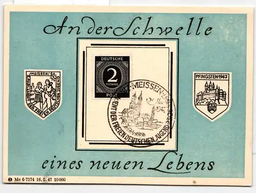 Alliierte Besetzung 912 auf Ausstellungskarte An der Schwelle #KD372