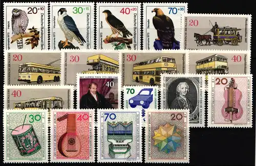 Berlin Jahrgang 1973 postfrisch #B-XX-1973