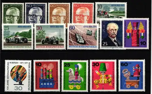 Berlin Jahrgang 1971 postfrisch #B-XX-1971