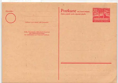 Berlin P 17 als Ganzsache ungebraucht #KD446