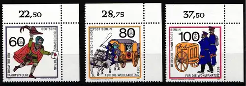 Berlin 852-854 postfrisch Ecke oben rechts #KD439