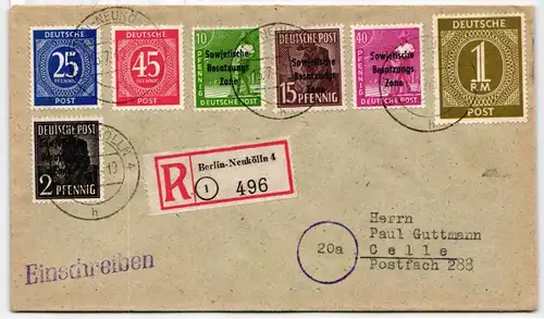 Alliierte Bestzung 937 u.a. auf Brief Berlin Vorläufer, signiert #KD494