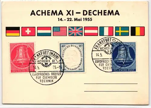 Berlin 103,104 auf Ausstellungskarte Achema XI- Dechema #KD504