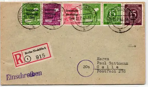 Alliierte Besetzung 921 u.a. auf Brief Berlin Vorläufer, signiert #KD492