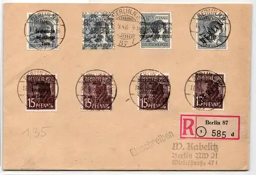 Berlin 5, 6 auf Brief gelaufen #KD506