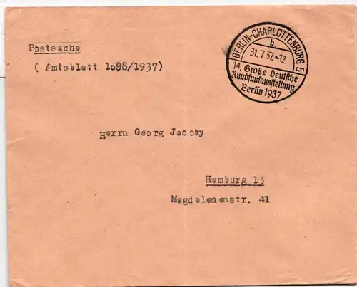 Deutsches Reich auf Brief Postsache Berlin #KD557