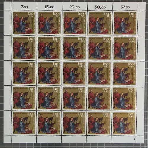 BRD Bund 25er Bogen 1581 postfrisch FN 1 #KE612