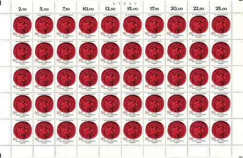 BRD Bund 50er Bogen 939 postfrisch #KE621
