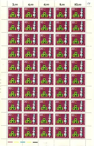 BRD Bund 50er Bogen 149 postfrisch Internationale Verkehrsausstellung #JS398