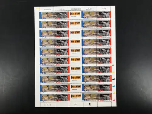 Frankreich Schalterbogen 2996-2997 postfrisch Louvre #KE593