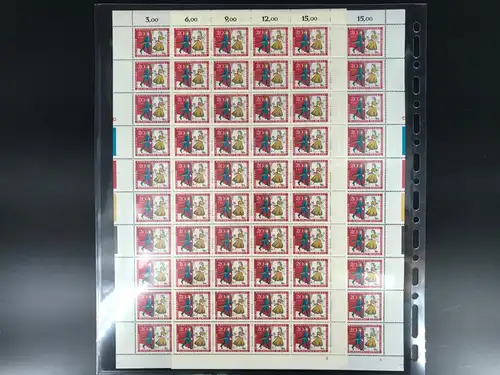 Berlin 266-268 postfrisch Bögen mit Farbrandstreifen + liegendem B #KE596