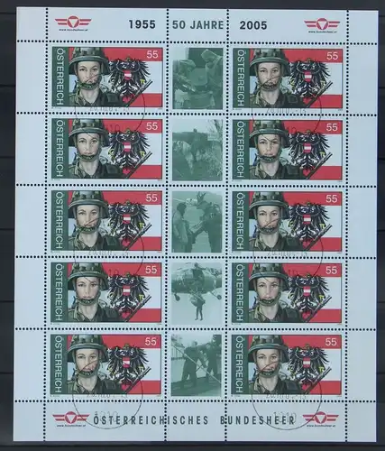 Österreich 2503 gestempelt als Kleinbogen #KA976