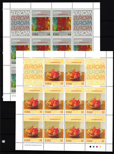 Irland 825 und 826 postfrisch Kleinbogensatz / Kunst #HQ786